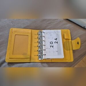 Elegant Yellow Leather Planner